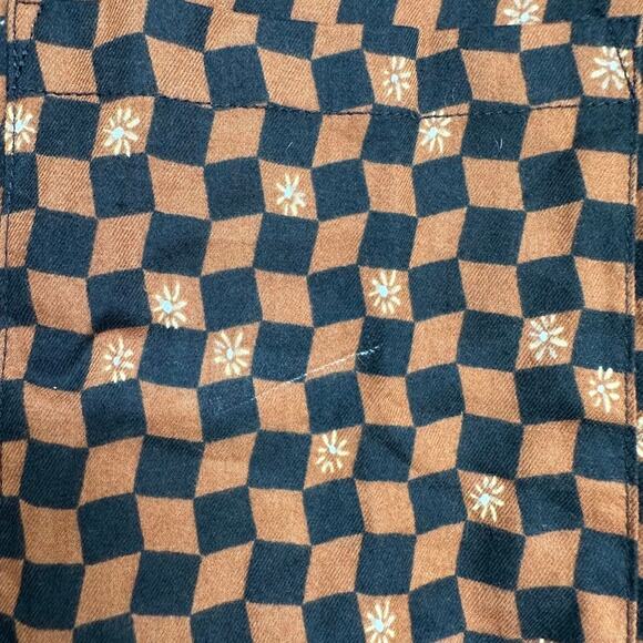 NWT Madewell Womens Check Daisy Print Black Boxy Short-Sleeve Shirt Size S NJ738 - Picture 4 of 9